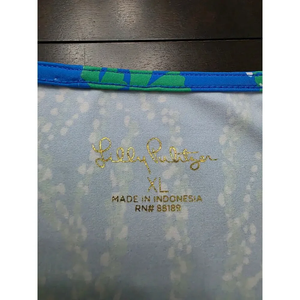 Lilly Pulitzer Talli V Neck Cover Up Briny Blue A Bit Salty Size XL - Picture 3 of 6